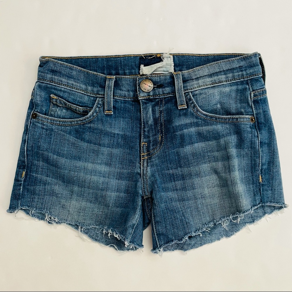 Current Elliott Jean Shorts Cut Off Medium Wash Size 24